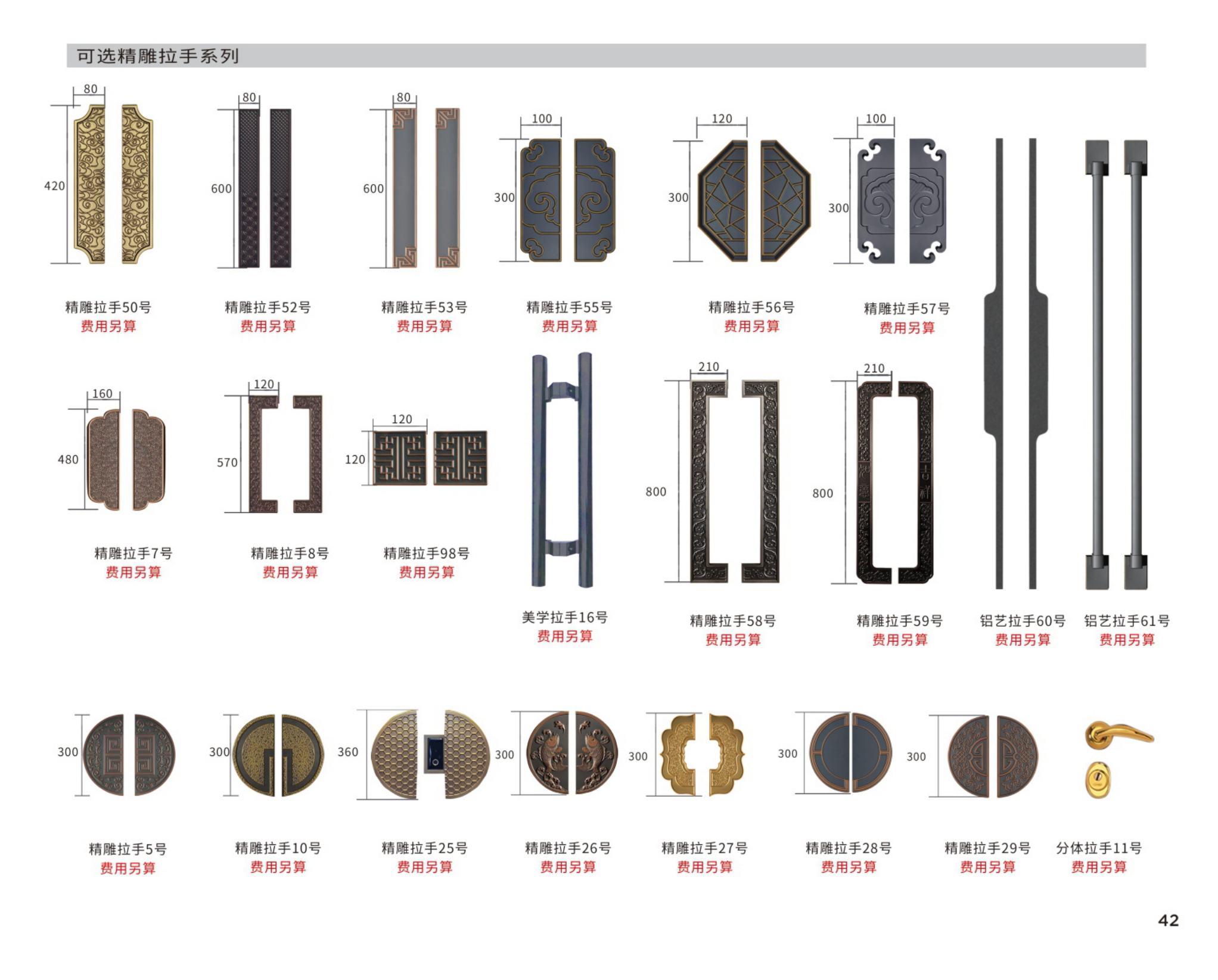 可选精雕拉手系列可选精雕拉手系列